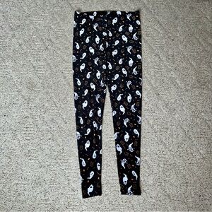Serra Black Halloween Ghost Leggings